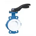 Fluorine lined wafer type butterfly valve