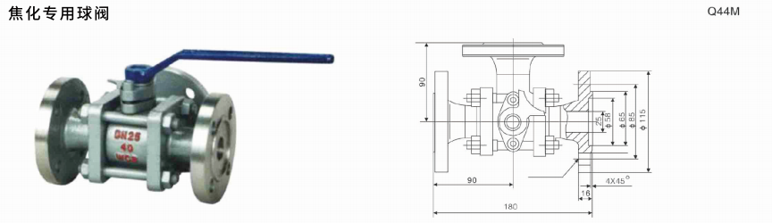 Coking special ball valve
